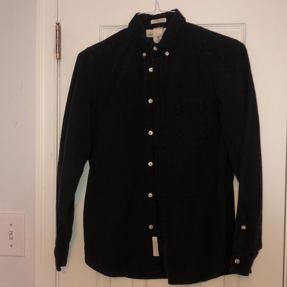 Black button down shirt